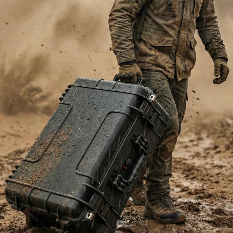 Windbestendige zand- en stofharde box voor buiten